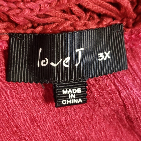 Love J Paisley Fringe Poncho Size 3X - Picture 4 of 4